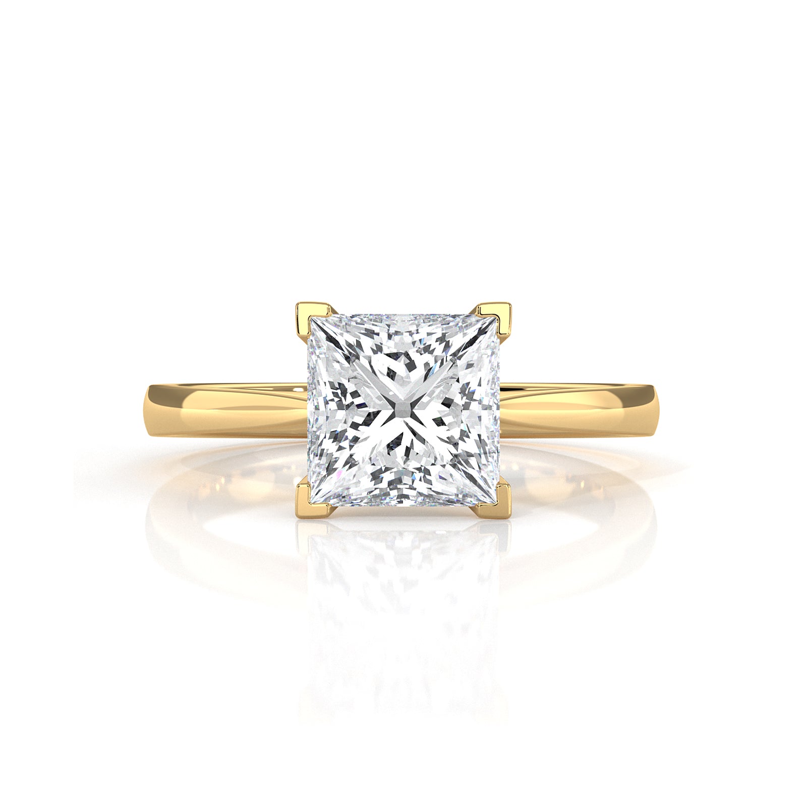 4.5g Princess Prong Setting Lab Grown Diamond Engagement Solitaire Ring IGI Certified 1.00 Ctw.